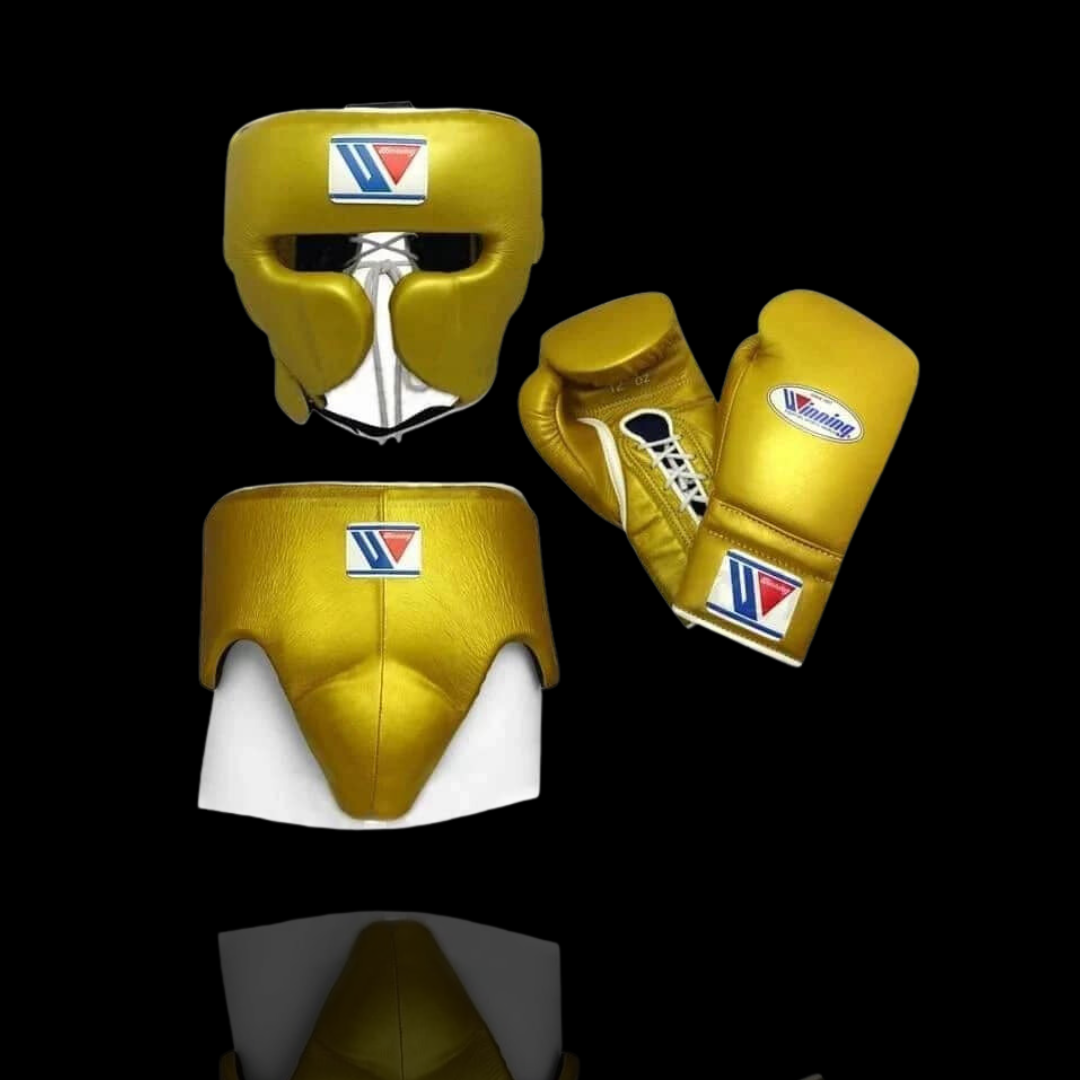 Golden Winning Boxing set, Winning Boxing gear, Winning Lace up Boxing Glove, Boxing Glove, Winning boxing gear, Winning set gear, winning Boxing Glove, Winning groins, Winning head Gear, winning Boxing Set, Focus pads, Gloves for Gym, Fight Gloves, Gift for Him, Gift for Son, Father days Gift, Black Friday Sale, Christmas Gift, Thanks Giving Gift, New Year Gift, Cyber sale, Valentine Gift, Gift for her, Gift for Daughter, Gym Gift, Fitness Gift, Motivational Gift, Winning Lace-up gloves, Lace-up, Winning